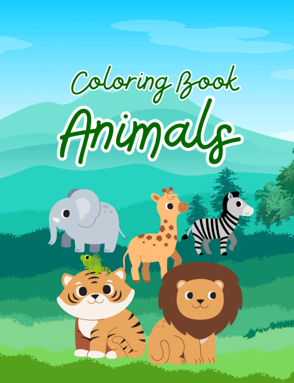 Animal coloring book for kids